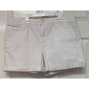 Tommy Hilfiger Shorts Womens 14 White Denim Rolled Cuff 4.5 Inch Inseam